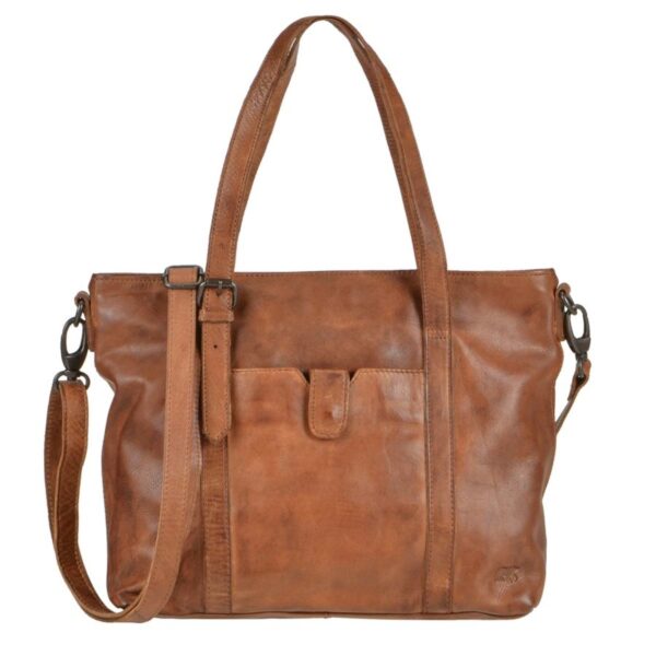 bear design shopper diede leder cognac