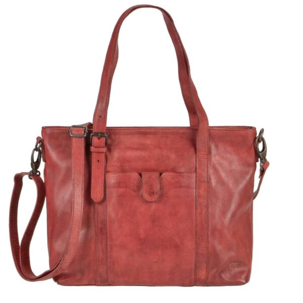 bear design shopper diede leder rot