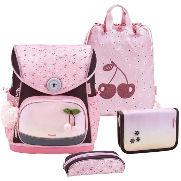 belmil premium schulranzen set compact plus cherry blossom