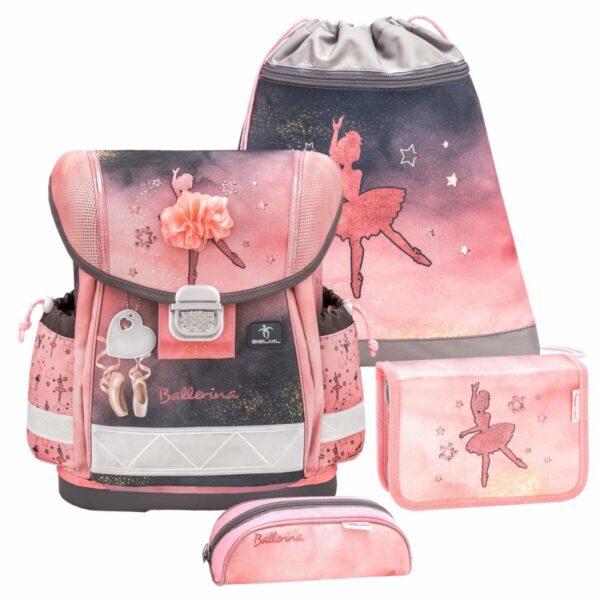 belmil schulranzen set classy 2023 fuer maedchen mit ballerina ballerina black pink