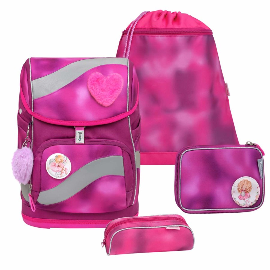 belmil schulranzen set smarty 2023 shiny pink fuer maedchen ab 1 klasse