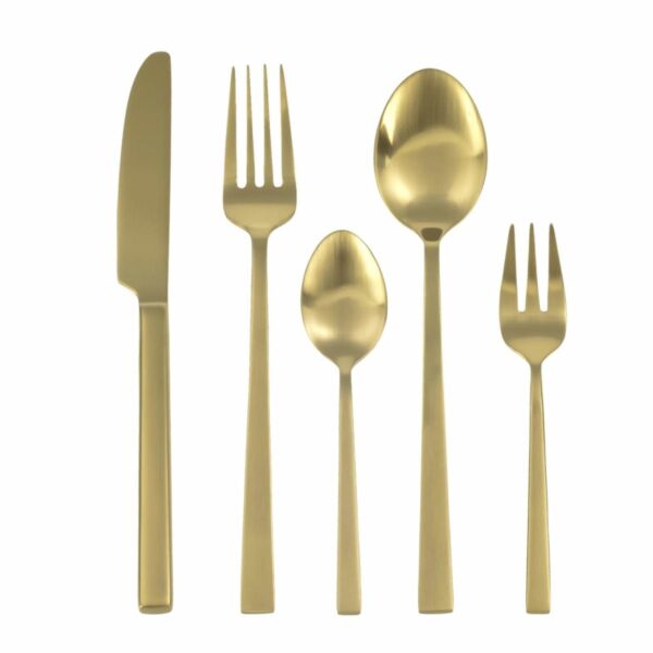 bitz besteckset 20 teilig brass goldfarben