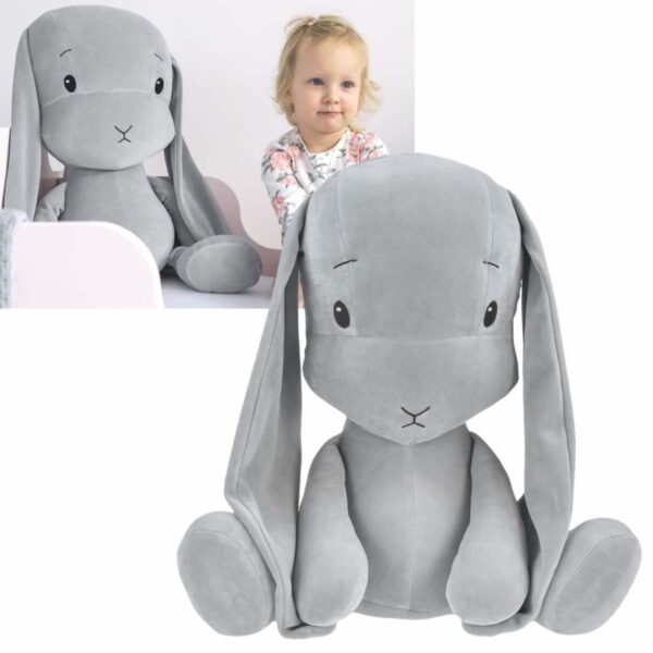 effiki kuscheltier hase groesse l 50cm grau