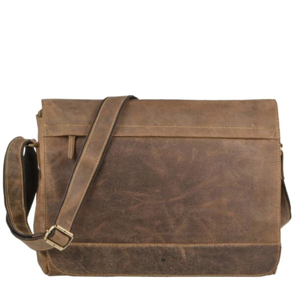 greenburry messenger bag umhaengetasche vintage leder 1766b