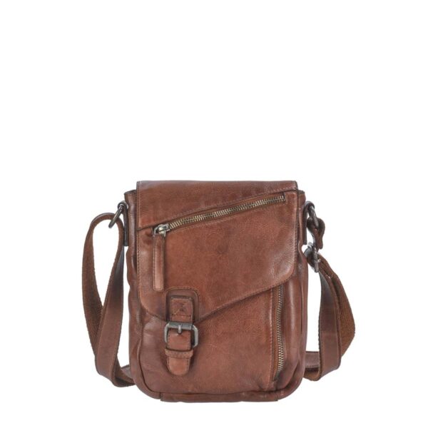 greenburry umhaengetasche vintage washed 20x23cm chestnut