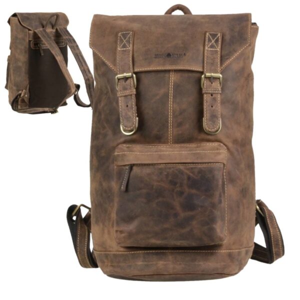 greenburry vintage leder rucksack 1456