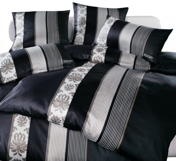 joop mako satin bettwasche ornament stripes 4022 9 schwarz