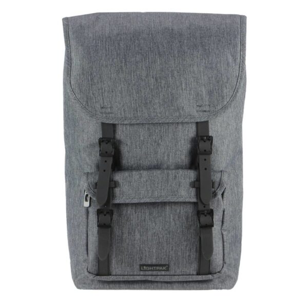 lightpak notebook rucksack rider grau meliert