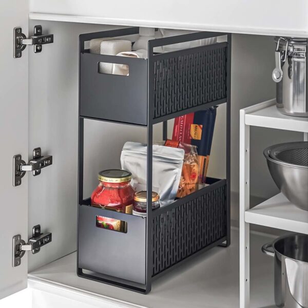 schrank aufbewahrungskorb set 32x46x16cm tower schwarz