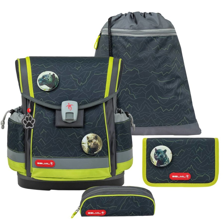 schulranzen set classy plus 4tlg mountain lime fuer jungen belmil