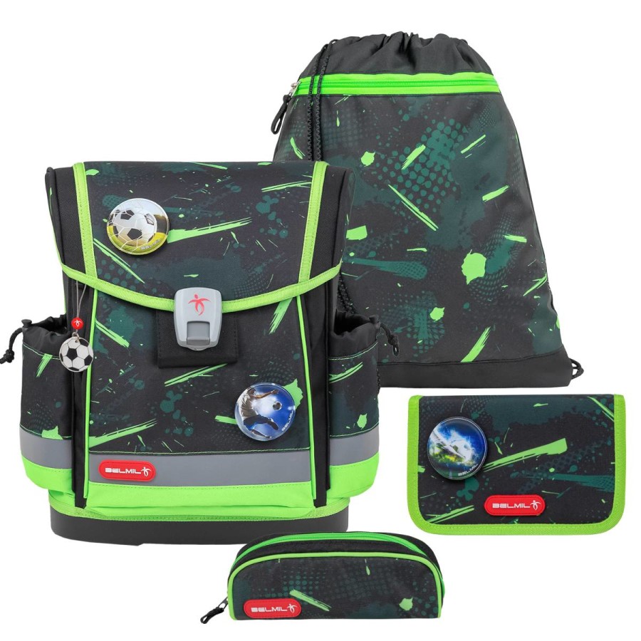 schulranzen set classy plus 4tlg neon sport fuer jungen belmil