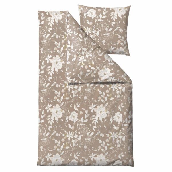 skandinavische bettwaesche 135x200 garden bloom beige soedahl