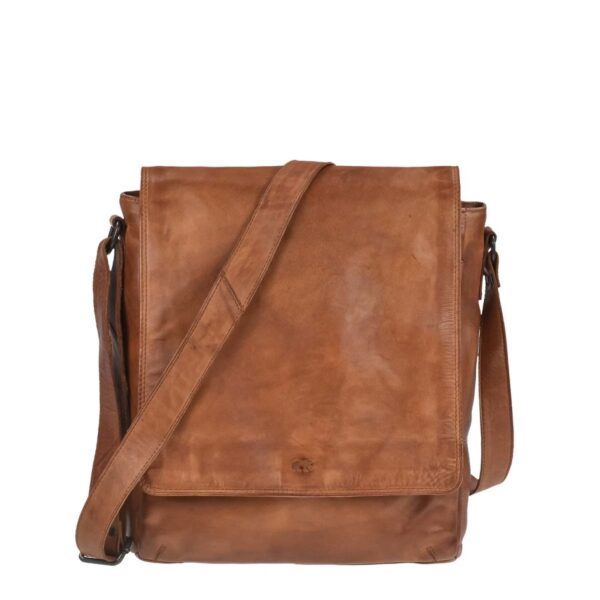 umhaengetasche leder 32x34cm dustin cognac