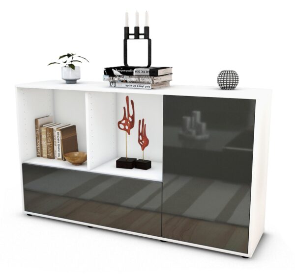 Sideboard Ela, Grau (136x79x35cm)