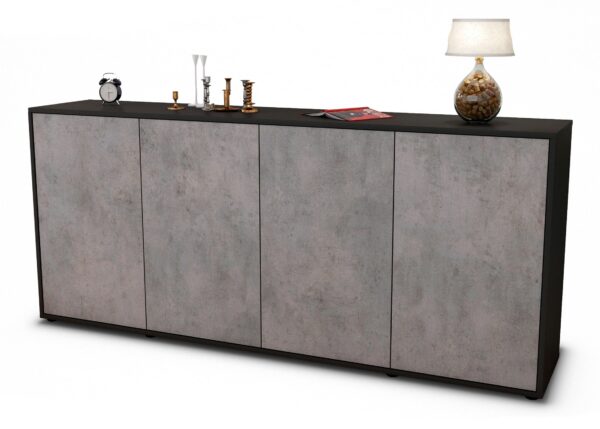 Sideboard Elana, Beton (180x79x35cm)