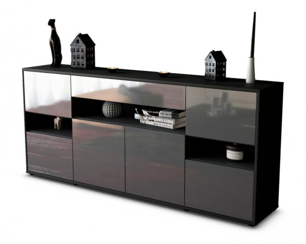 Sideboard Ginevra, Grau (180x79x35cm)