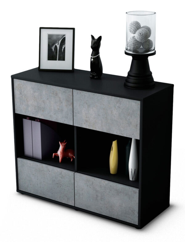 Sideboard Daniela | | Front in Beton Optik | 92x79x35cm (BxHxT)