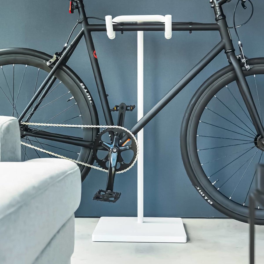 fahrradhalterung fuer die wohnung 94cm hoch tower weiss