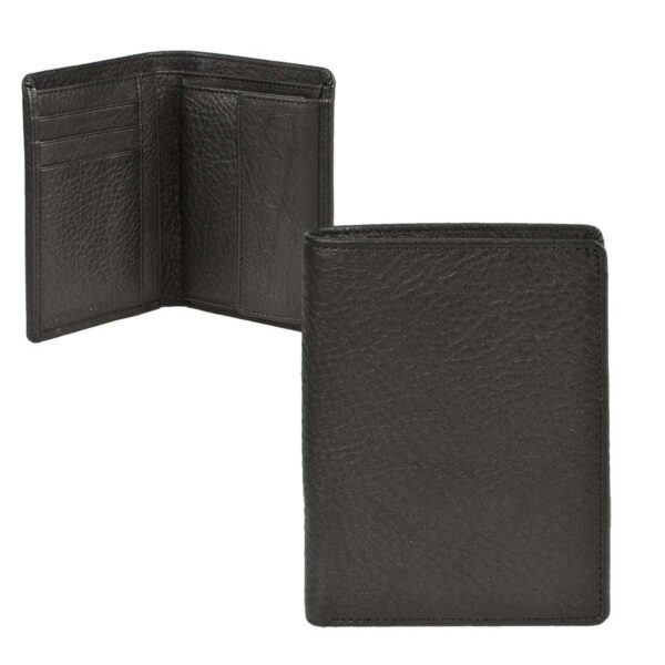 Geldbörse Leder 9x12cm "Weser R" schwarz Sonnenleder 822-308-02