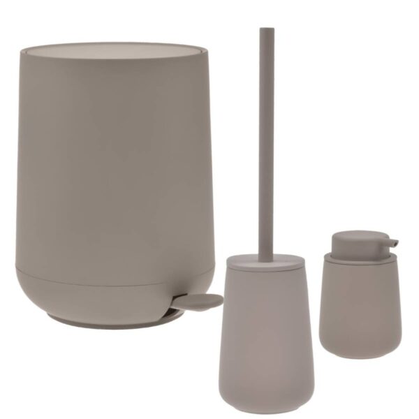 Bad-Accessoires Set 3tlg. "Nova ONE" taupe (graubraun) Zone Denmark